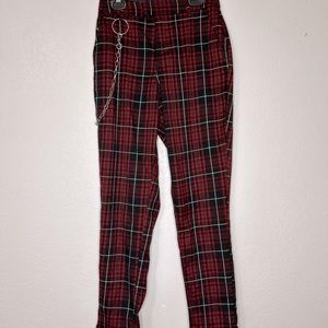 Red plaid pants